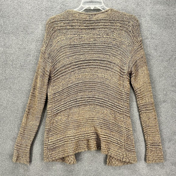 H&M Cardigan Womens Size M Brown Long Sleeve Open Knit - Picture 2 of 16